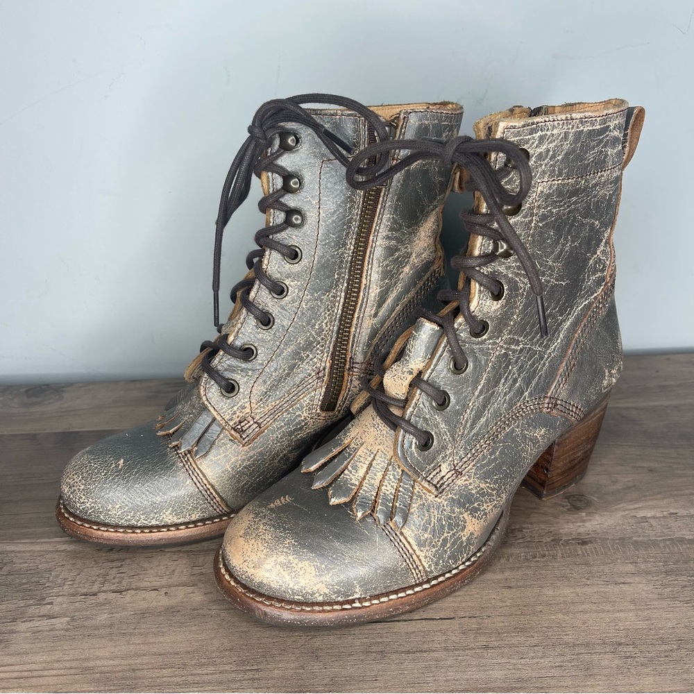 Women’s Bed Stu supple leather Finis western boots booties size 7.5 7‎ 1/2